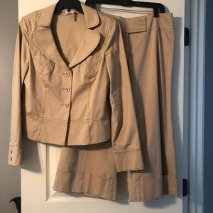 Flirty Khaki Pant Suit  by Nordstrom Size 12
